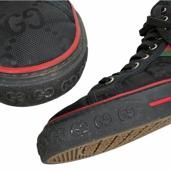 Gucci Off the Grid High Top Sneakers 1977 Tennis Shoes Black Men Size 10.5/US 11 main image 14